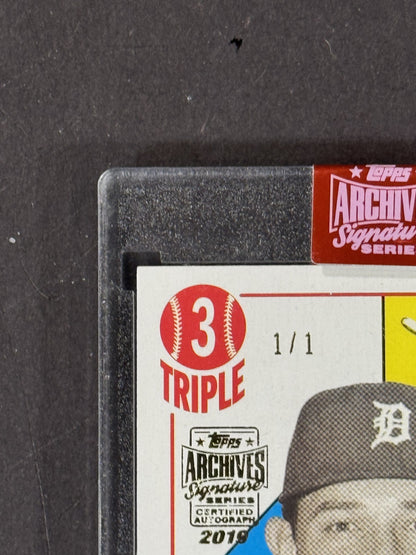 2015 Topps Archives Ian Kinsler 1/1 Auto Encased Detroit Tigers Mint
