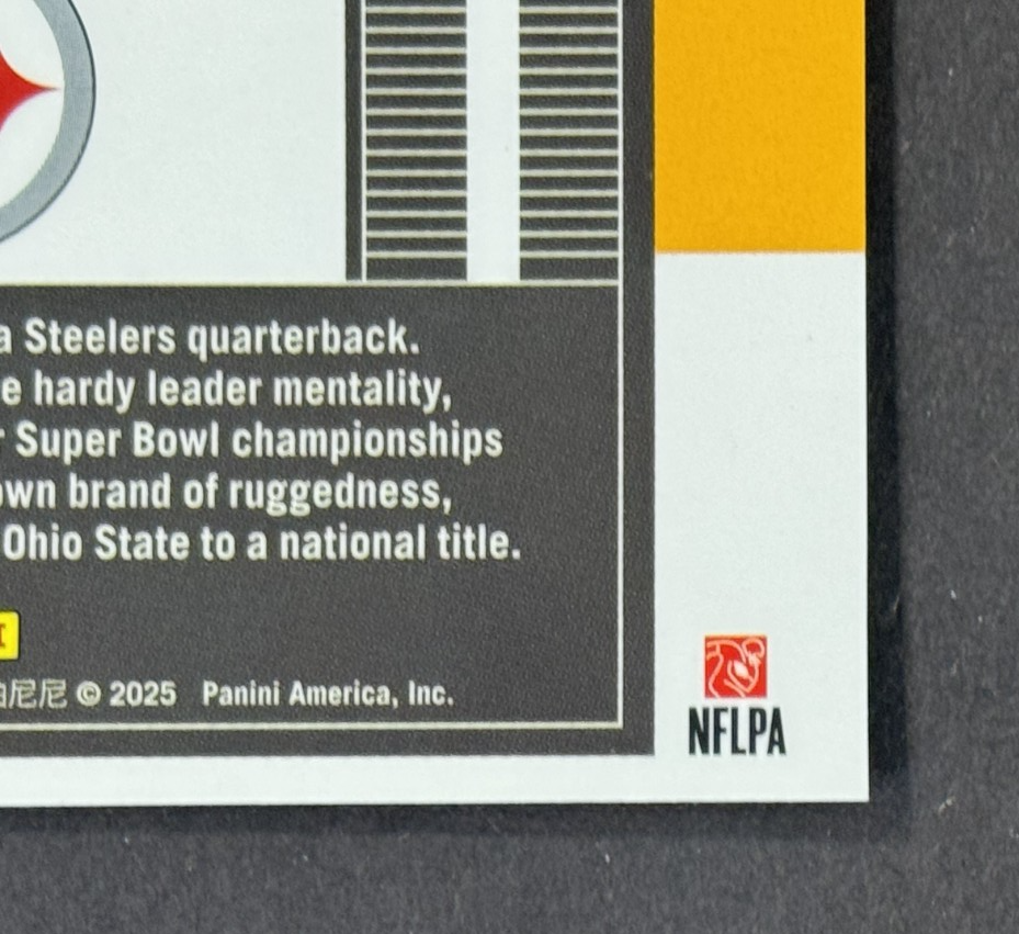 2025 Panini Optic Terry Bradshaw Will Howard Downtown #11 Pittsburgh Steelers QB