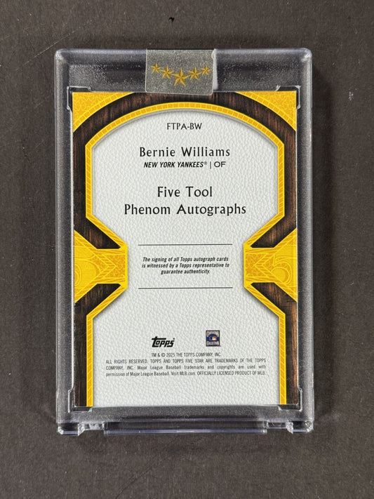2025 Topps Five Star 5 Tool Phenom Auto Bernie Williams /50 Encased Yankees Mint