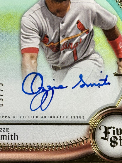 2024 Topps Five Star Ozzie Smith Mint Auto /75 Encased St Louis Cardinals HOF