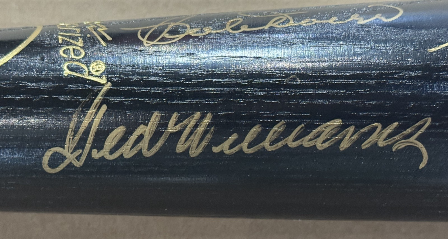 Ted Williams signed HOF louisville bat 6 autograph Brooks Robinson PSA DNA LOA