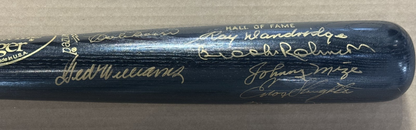 Ted Williams signed HOF louisville bat 6 autograph Brooks Robinson PSA DNA LOA
