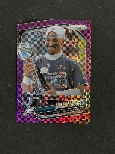 2025 Panini Prizm Purple Power Super Bowl MVP Variation Jalen Hurts /49 Mint 228