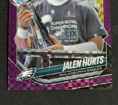 2025 Panini Prizm Purple Power Super Bowl MVP Variation Jalen Hurts /49 Mint 228