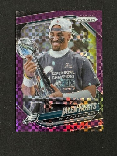 2025 Panini Prizm Purple Power Super Bowl MVP Variation Jalen Hurts /49 Mint 228