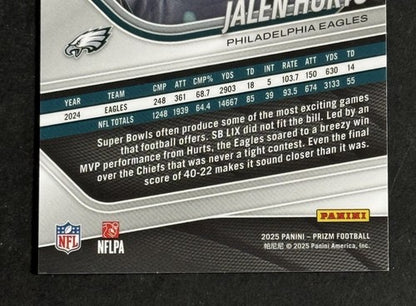 2025 Panini Prizm Purple Power Super Bowl MVP Variation Jalen Hurts /49 Mint 228