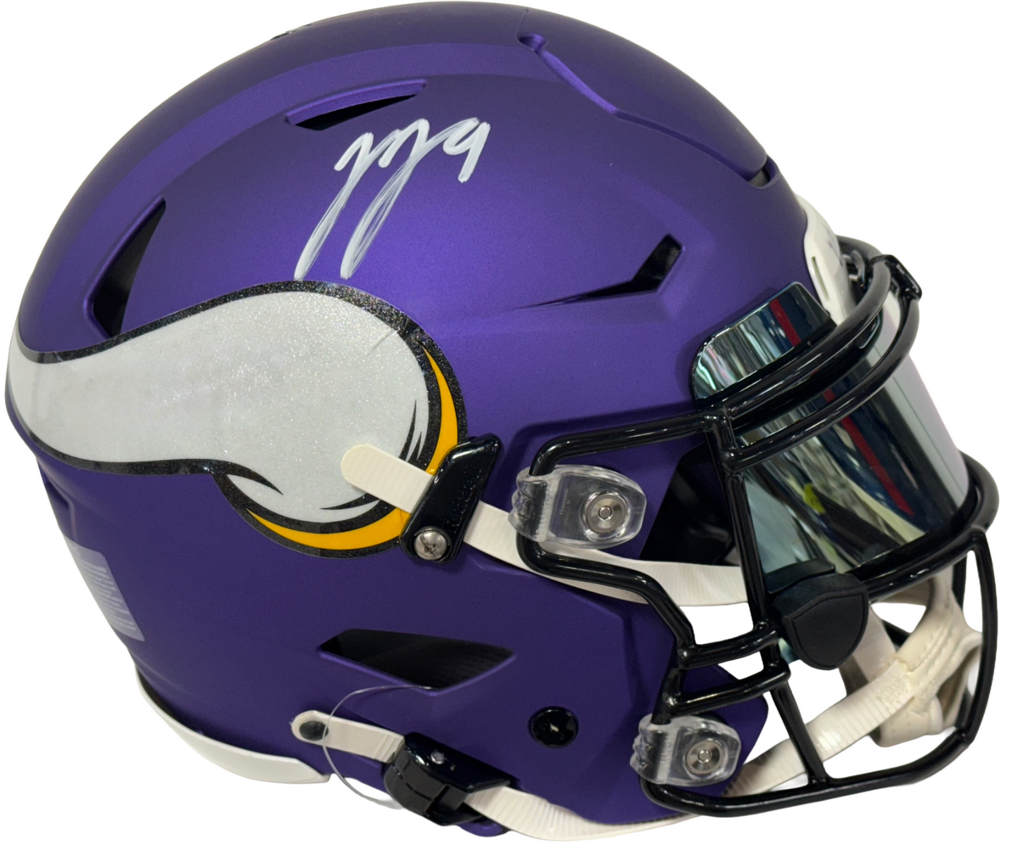 JJ Mccarthy Signed SpeedFlex Authentic Helmet W / Visor Auto BAS COA Vikings QB