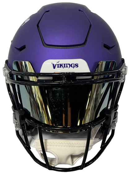 JJ Mccarthy Signed SpeedFlex Authentic Helmet W / Visor Auto BAS COA Vikings QB