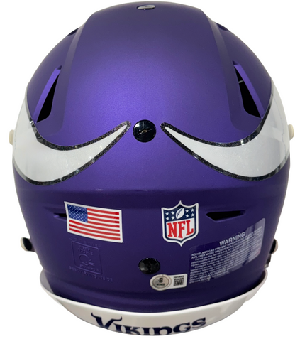 JJ Mccarthy Signed SpeedFlex Authentic Helmet W / Visor Auto BAS COA Vikings QB