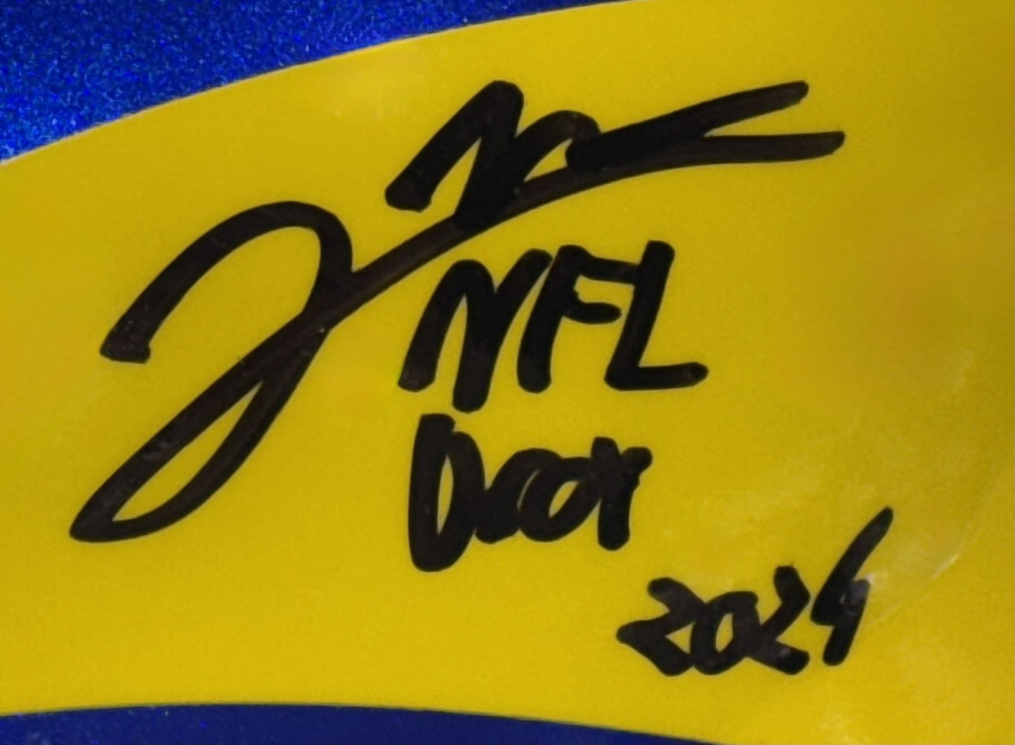 Jared Verse Signed SpeedFlex Authentic Helmet DROY 24 insc Auto BAS COA LA Rams