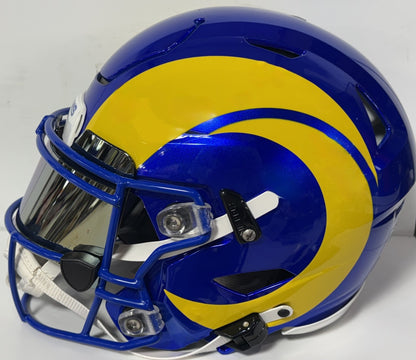 Jared Verse Signed SpeedFlex Authentic Helmet DROY 24 insc Auto BAS COA LA Rams