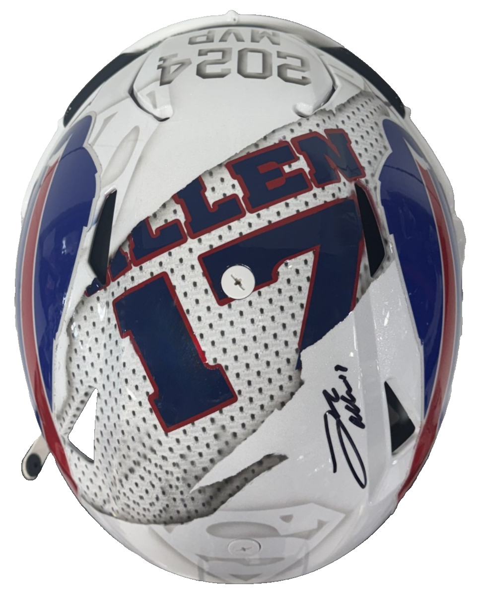 Josh Allen Signed Custom SpeedFlex Authentic Helmet Bills 2024 MVP Auto BAS 1/1