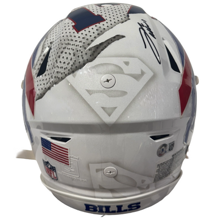 Josh Allen Signed Custom SpeedFlex Authentic Helmet Bills 2024 MVP Auto BAS 1/1