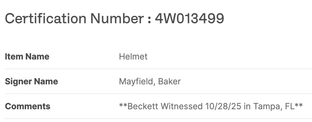 Baker Mayfield Signed Custom SpeedFlex Authentic Helmet Buccaneers Auto BAS COA