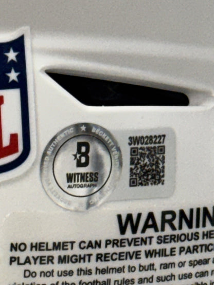 JJ Mccarthy Justin Jefferson Signed SpeedFlex Alt Helmet Vikings Auto BAS COA