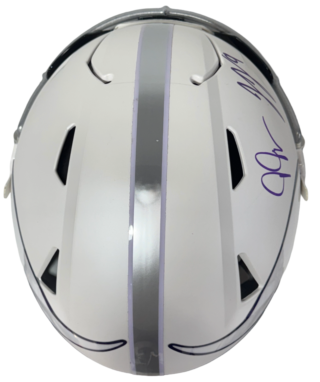 JJ Mccarthy Justin Jefferson Signed SpeedFlex Alt Helmet Vikings Auto BAS COA