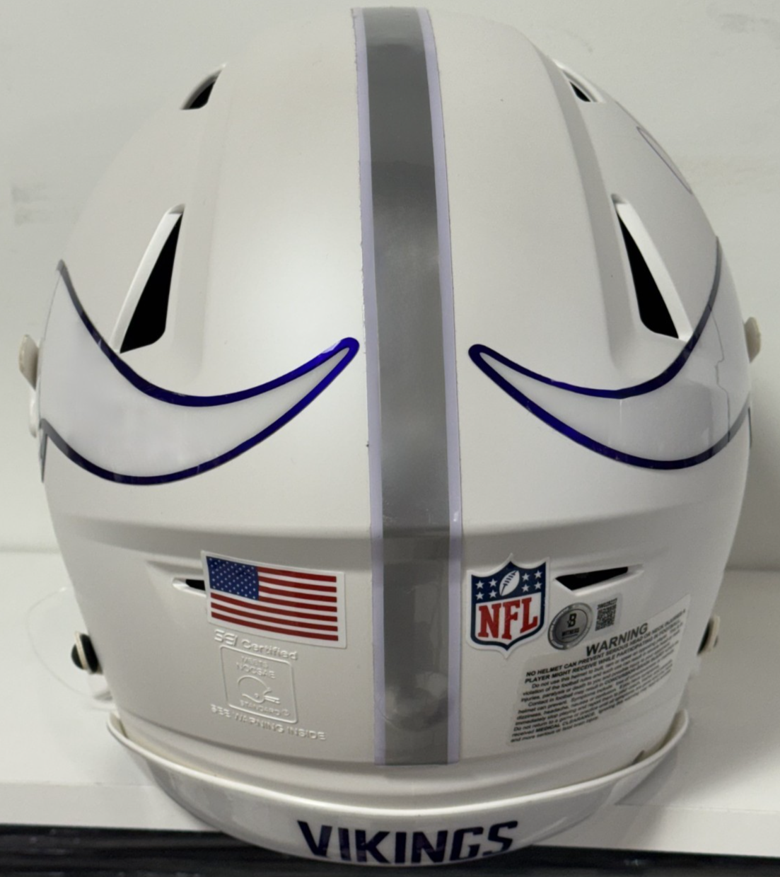 JJ Mccarthy Justin Jefferson Signed SpeedFlex Alt Helmet Vikings Auto BAS COA