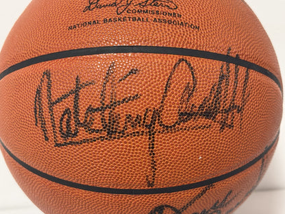 NBA 50th Signed Game Basketball Walt Frazier Karl Malone Willis Reed 6 Auto COA
