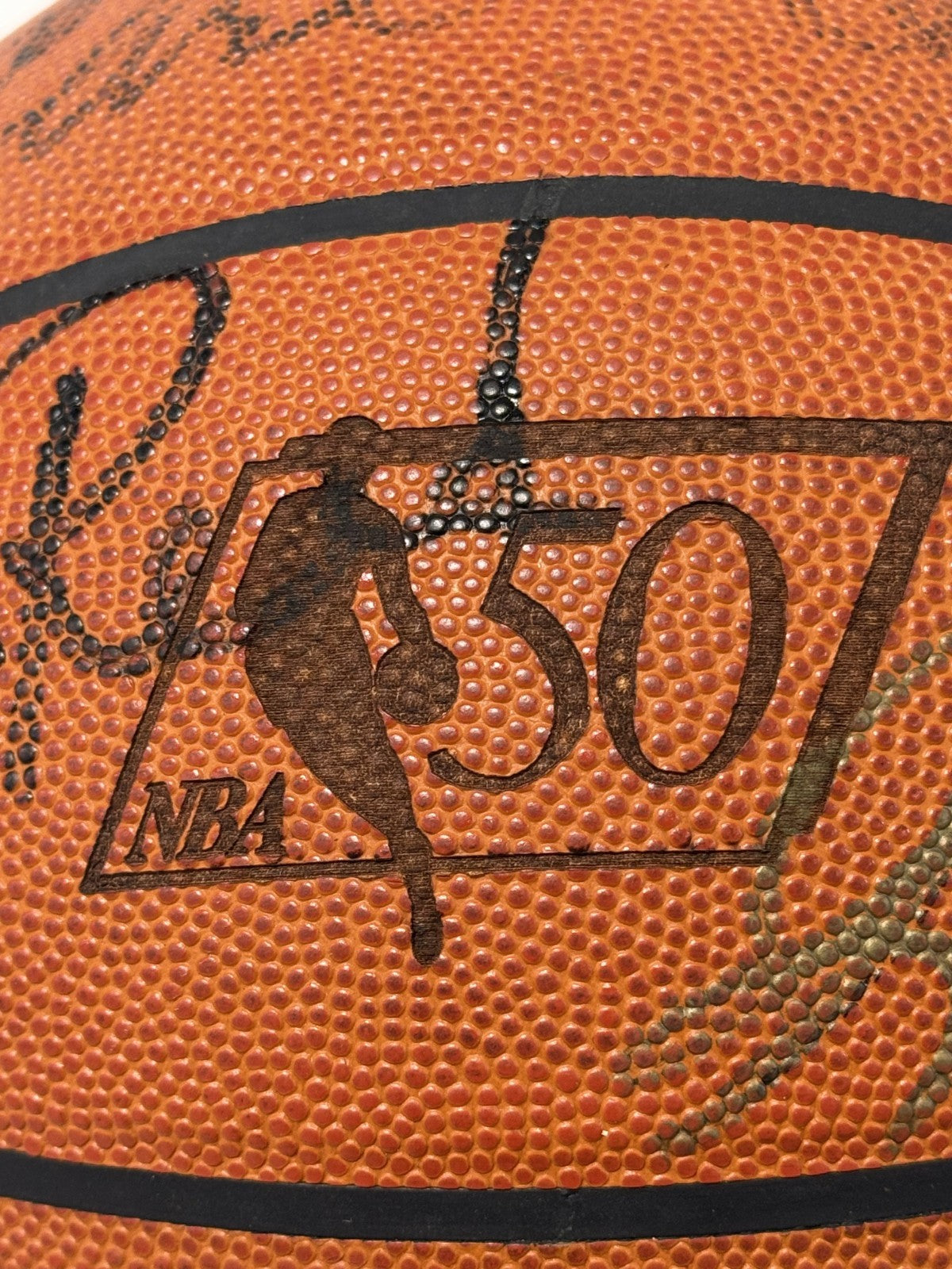 NBA 50th Signed Game Basketball Walt Frazier Karl Malone Willis Reed 6 Auto COA