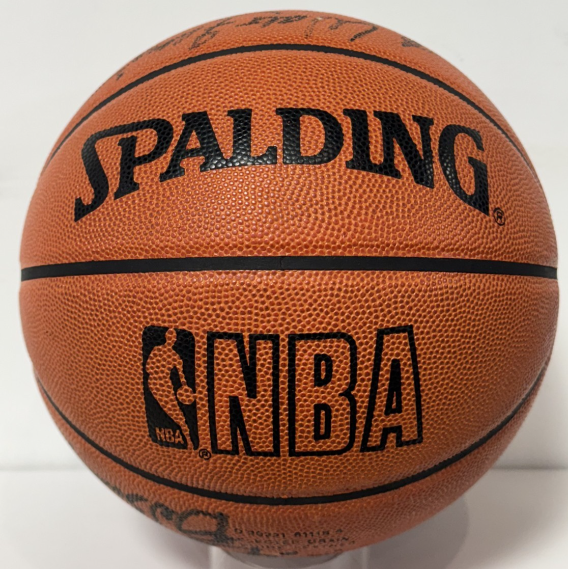 NBA 50th Signed Game Basketball Walt Frazier Karl Malone Willis Reed 6 Auto COA