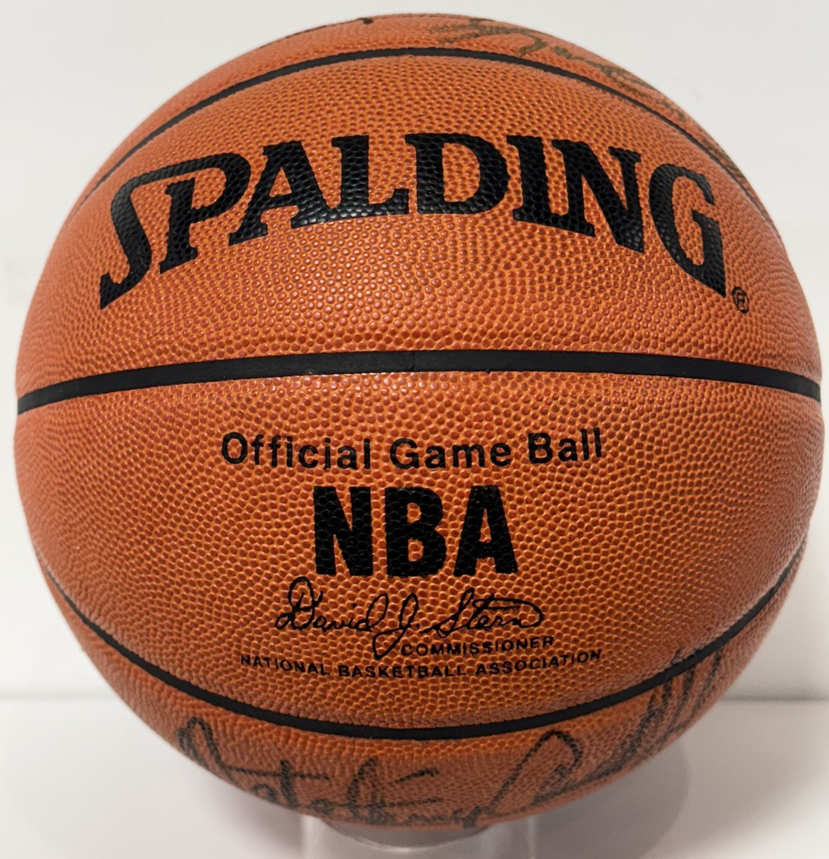 NBA 50th Signed Game Basketball Walt Frazier Karl Malone Willis Reed 6 Auto COA