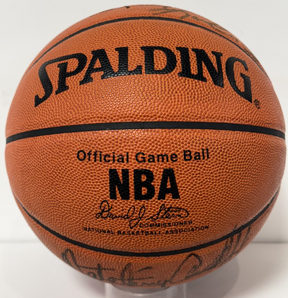 NBA 50th Signed Game Basketball Walt Frazier Karl Malone Willis Reed 6 Auto COA