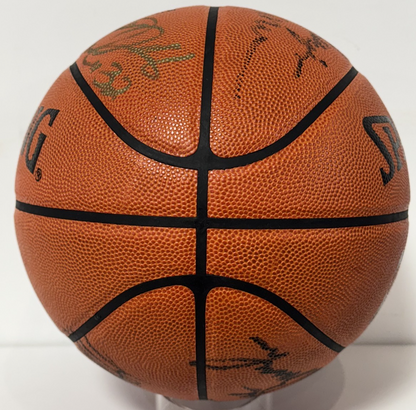 NBA 50th Signed Game Basketball Walt Frazier Karl Malone Willis Reed 6 Auto COA