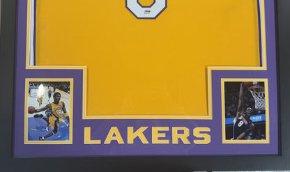Kobe Bryant Signed Framed Lakers #8 Jersey Rookie Era Full Name Auto PSA COA HOF