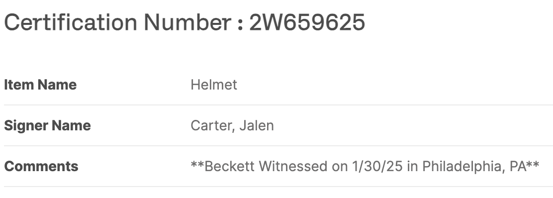 Jalen Carter Signed SpeedFlex Authentic Helmet Philadelphia Eagles Auto BAS COA