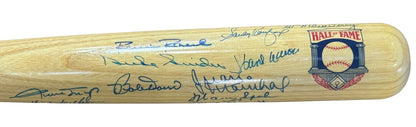 HOF Signed Cooperstown Bat Sandy Koufax Hank Aaron Willie Mays 11 Auto CBM COA
