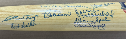 HOF Signed Cooperstown Bat Sandy Koufax Hank Aaron Willie Mays 11 Auto CBM COA