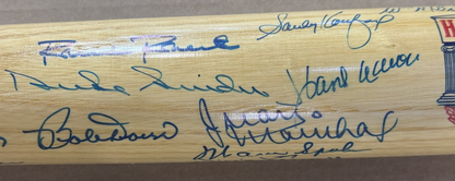 HOF Signed Cooperstown Bat Sandy Koufax Hank Aaron Willie Mays 11 Auto CBM COA