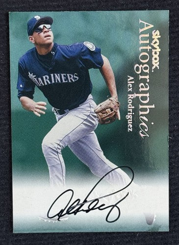 1999 Skybox Autographics Alex Rodriguez Signed Mariners Mint On Card Auto