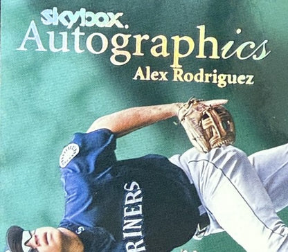 1999 Skybox Autographics Alex Rodriguez Signed Mariners Mint On Card Auto