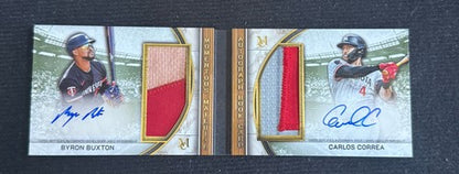 2025 Topps Museum BYRON BUXTON CORREA Dual Jumbo Patch Auto Book 5/5 Twins