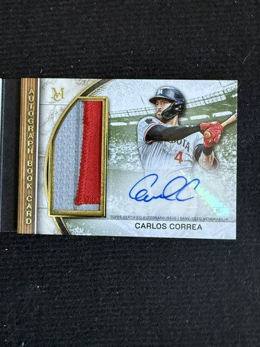 2025 Topps Museum BYRON BUXTON CORREA Dual Jumbo Patch Auto Book 5/5 Twins