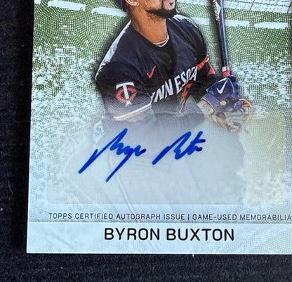 2025 Topps Museum BYRON BUXTON CORREA Dual Jumbo Patch Auto Book 5/5 Twins