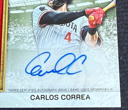 2025 Topps Museum BYRON BUXTON CORREA Dual Jumbo Patch Auto Book 5/5 Twins