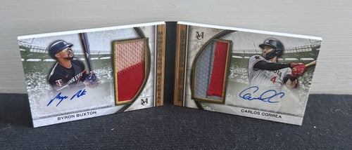 2025 Topps Museum BYRON BUXTON CORREA Dual Jumbo Patch Auto Book 5/5 Twins