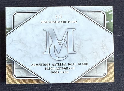 2025 Topps Museum BYRON BUXTON CORREA Dual Jumbo Patch Auto Book 5/5 Twins