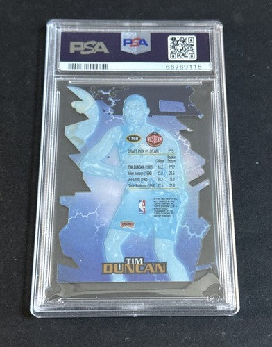 1997 Topps Stadium Club Triumvirate #T16B Tim Duncan RC PSA 9 Illuminator SSP