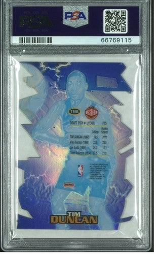 1997 Topps Stadium Club Triumvirate #T16B Tim Duncan RC PSA 9 Illuminator SSP