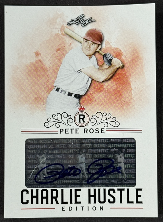 2020 Leaf Pete Rose Charlie Hustle Edition Auto #AU-02 Cincinnati Reds