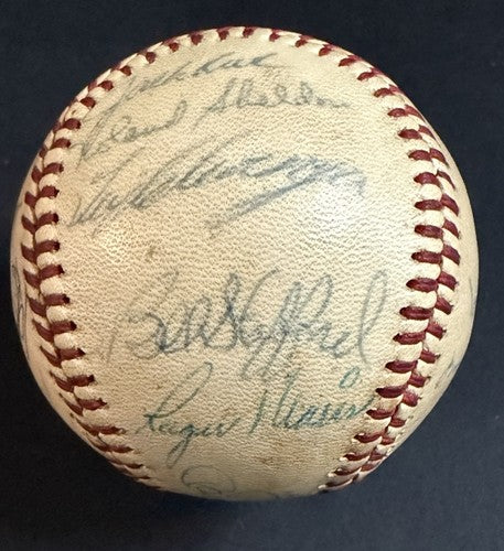 1961 Yankees Team Signed Baseball Roger Maris Mickey Mantle Berra Auto Psa LOA