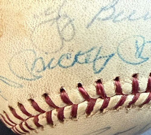 1961 Yankees Team Signed Baseball Roger Maris Mickey Mantle Berra Auto Psa LOA