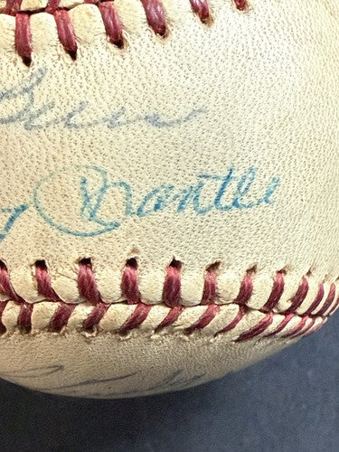 1961 Yankees Team Signed Baseball Roger Maris Mickey Mantle Berra Auto Psa LOA