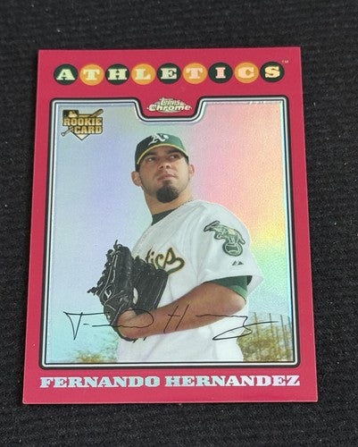 Fernando Hernandez /25 2008 Topps Chrome Red Refractor Oakland A’s Rookie Rc