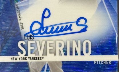 2017 Topps Finest Luis Severino Blue Wave Refractor Auto /25 BGS 9.5 Yankees A’s