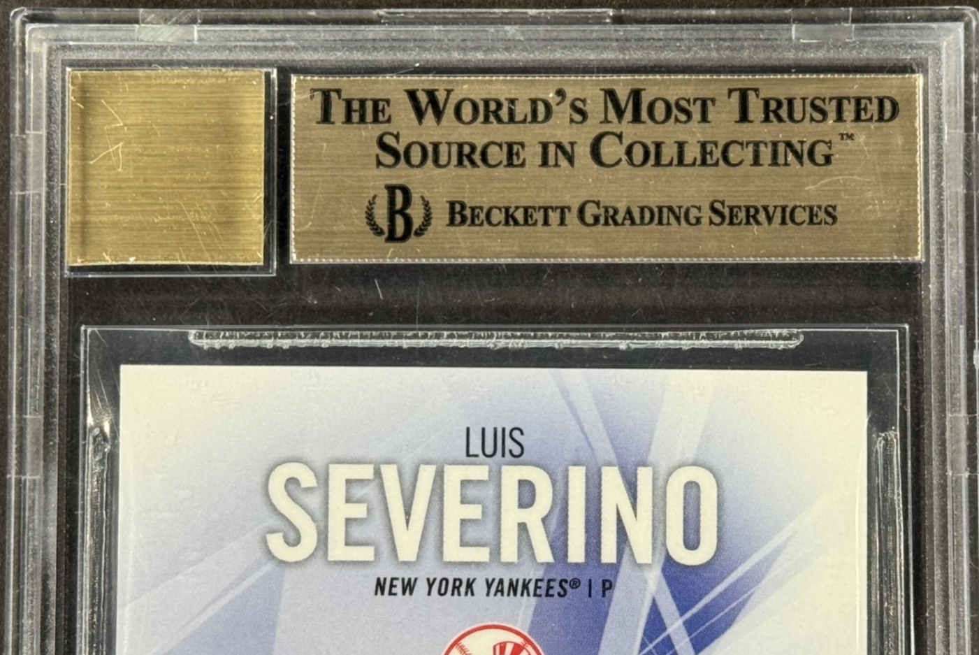2017 Topps Finest Luis Severino Blue Wave Refractor Auto /25 BGS 9.5 Yankees A’s