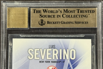 2017 Topps Finest Luis Severino Blue Wave Refractor Auto /25 BGS 9.5 Yankees A’s
